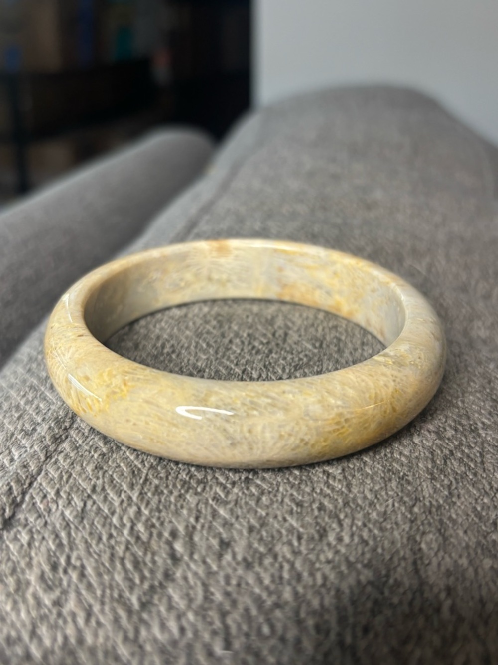 Coral Jade Bangle Bracelet - Women Jewelry - Picture 1 of 7